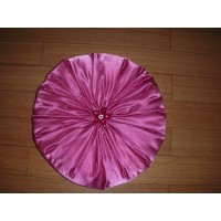 okrugli jastuk pink saten